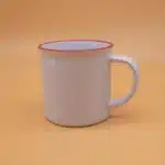 Taza cerámica 300 ml borde Rojo