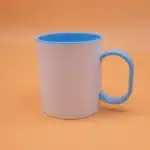 Taza de plástico celeste 11 oz